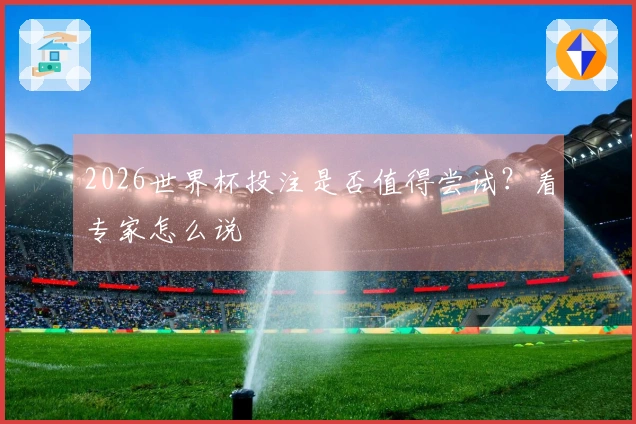 2026世界杯投注是否值得尝试？看专家怎么说